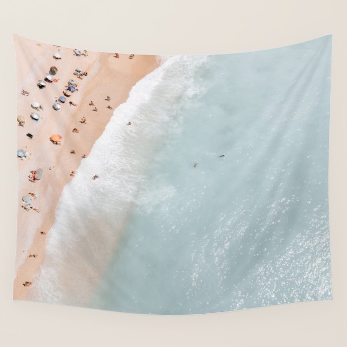 Aerial Ocean Poster, Pastel Beach Print, Aerial Beach, Coastal Beach, Beach Photography, Aerial Beach Print, Bondi Beach Print, Art Print Wall Tapestry Gallery Image 4