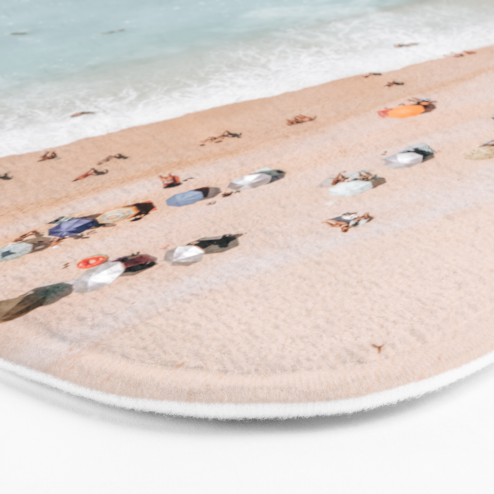 Aerial Ocean Poster, Pastel Beach Print, Aerial Beach, Coastal Beach, Beach Photography, Aerial Beach Print, Bondi Beach Print, Art Print Bath Mat Gallery Image 3