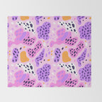 Abstract colorful animal print art pattern Throw Blanket Gallery Image 2