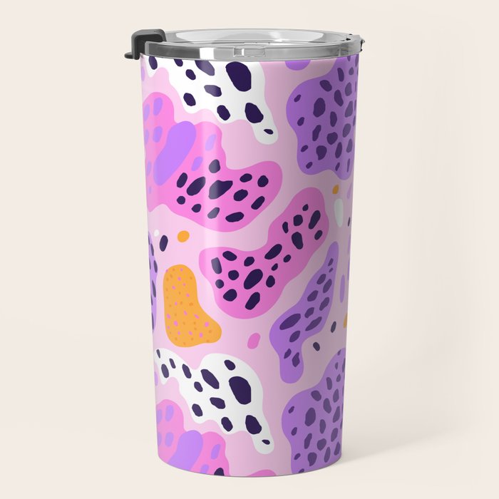 Abstract colorful animal print art pattern Travel Mug Gallery Image 3