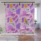 Abstract colorful animal print art pattern Wall Mural Gallery Image 1