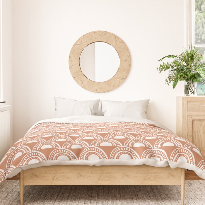 Sunshine and Rainbows . Terra Cotta Duvet Cover Gallery Image 3