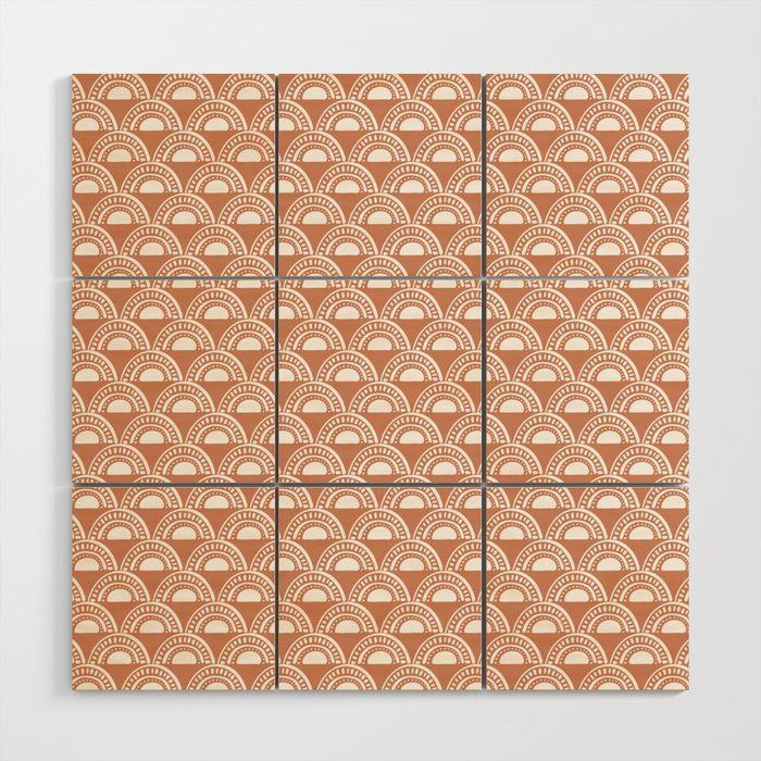 Sunshine and Rainbows . Terra Cotta Wood Wall Art Gallery Image 1