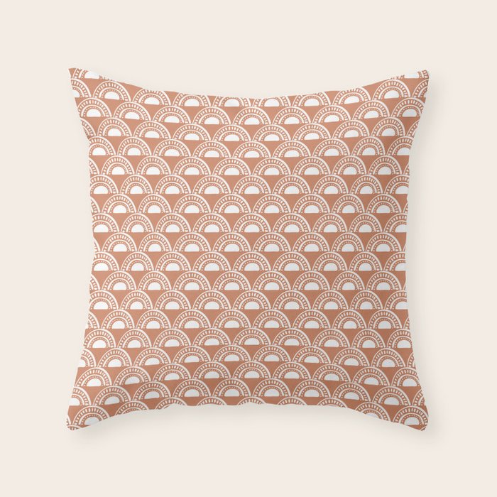 Sunshine and Rainbows . Terra Cotta Throw Pillow Gallery Image 6