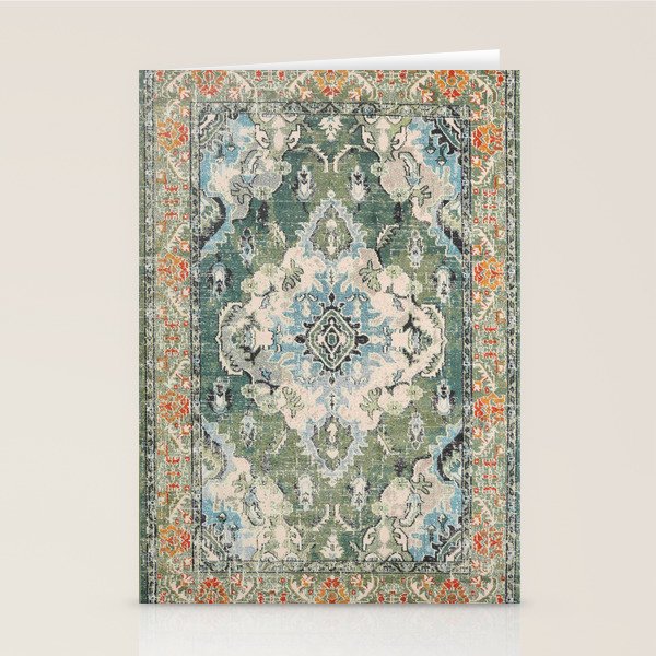 Green Persian rug Stationery Card Gallery Image 2