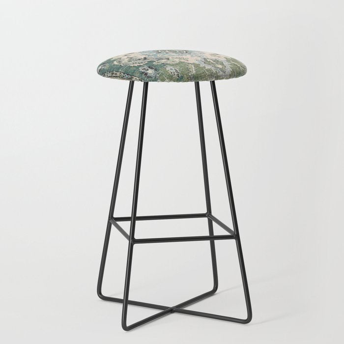 Green Persian Rug Stool