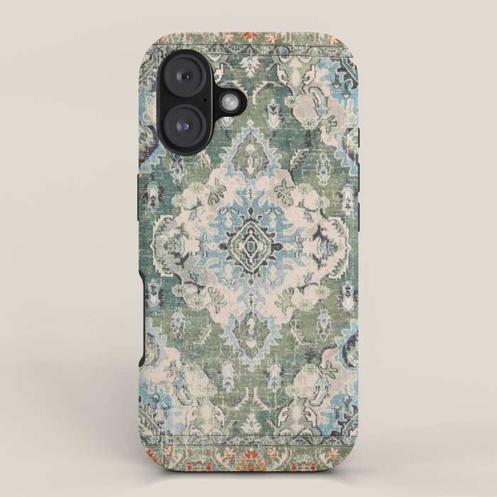 Green Persian rug iPhone Case Gallery Image 1