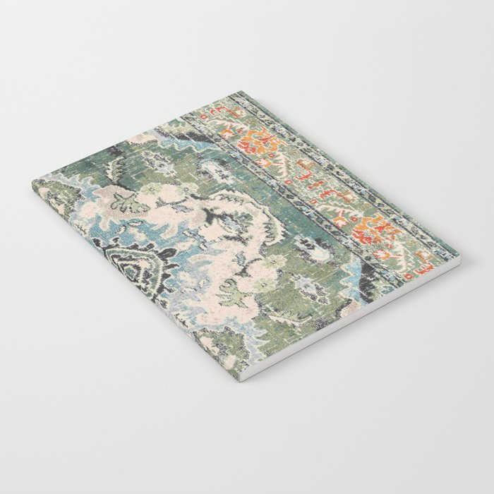 Green Persian rug Notebook Gallery Image 1
