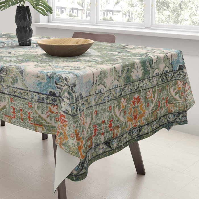Green Persian rug Tablecloth Gallery Image 3