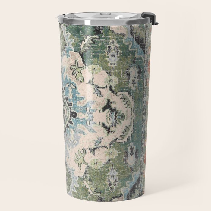Green Persian rug Travel Mug Gallery Image 2
