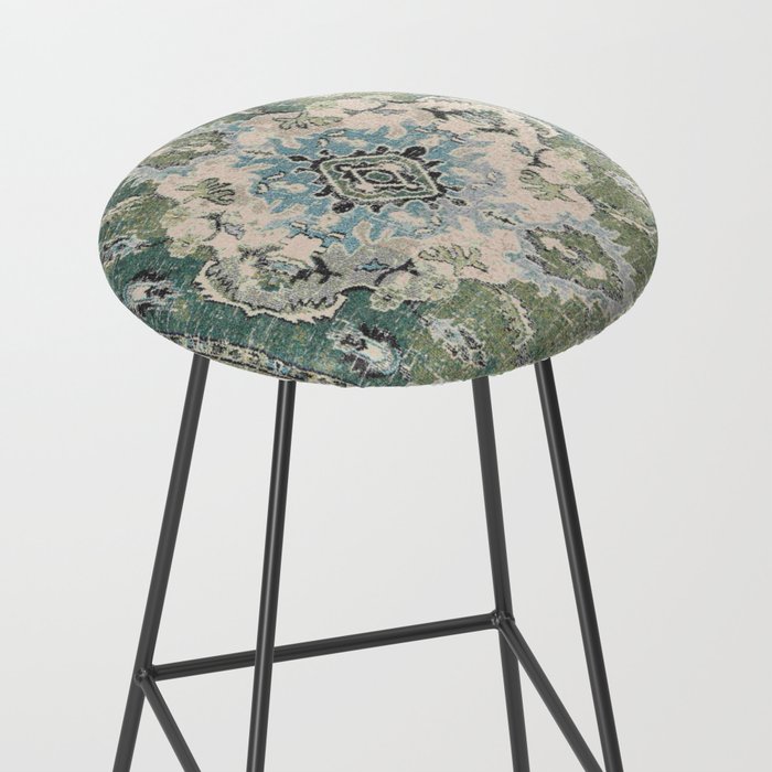 Green Persian rug Stool Gallery Image 2