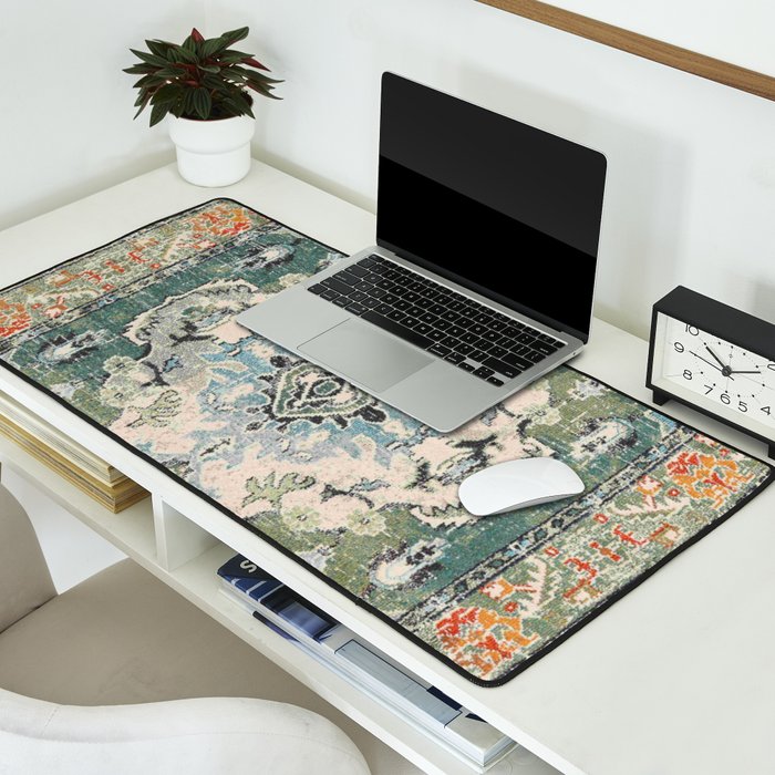 Green Persian rug Desk Mat Gallery Image 2
