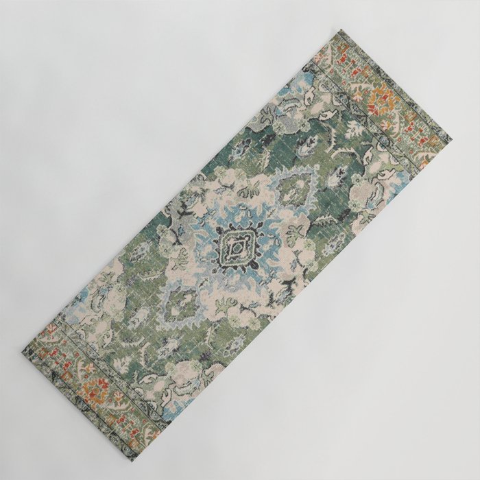 Green Persian rug Yoga Mat Gallery Image 1