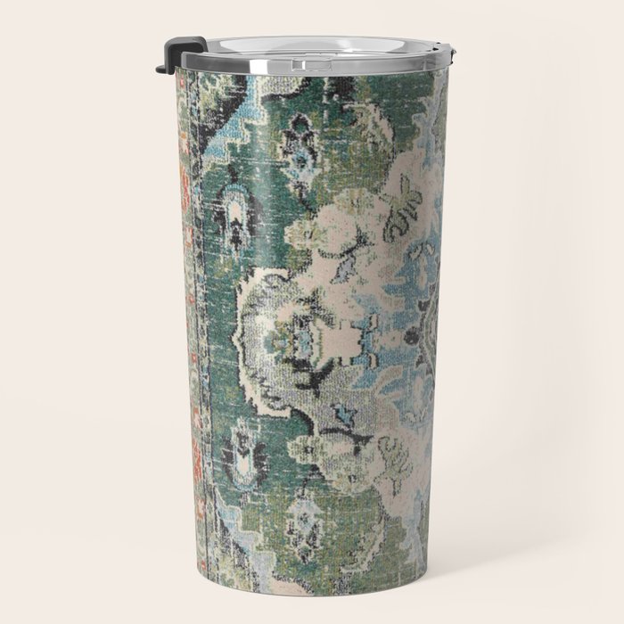Green Persian rug Travel Mug Gallery Image 3