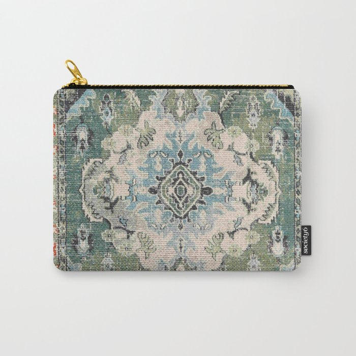 Green Persian rug Carry All Pouch Gallery Image 1