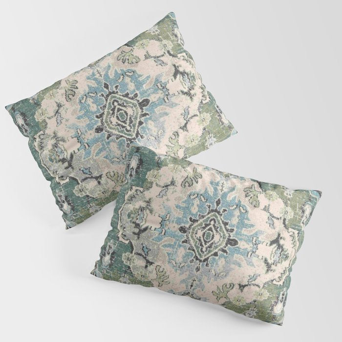 Green Persian rug Pillow Sham Gallery Image 3