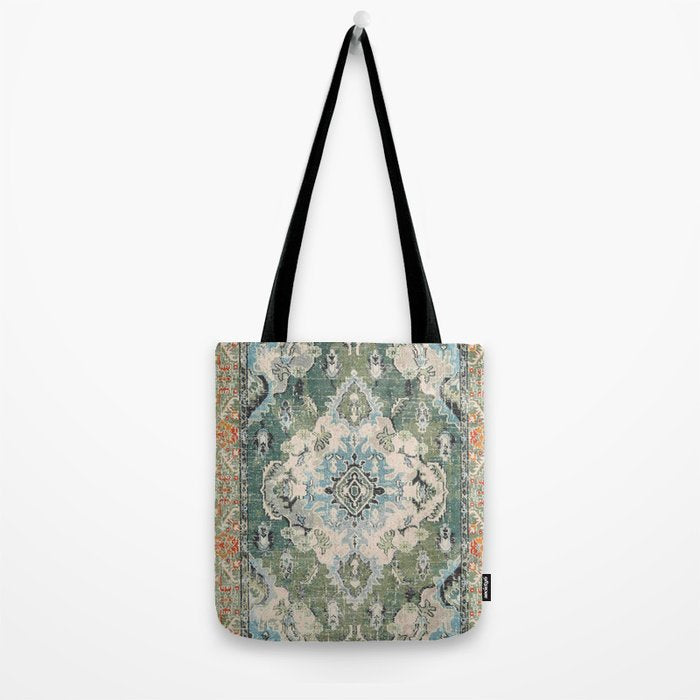 Green Persian rug Tote Bag Gallery Image 2