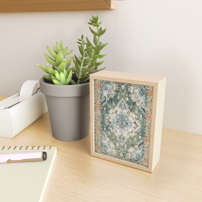 Green Persian rug Mini Art Print Gallery Image 2