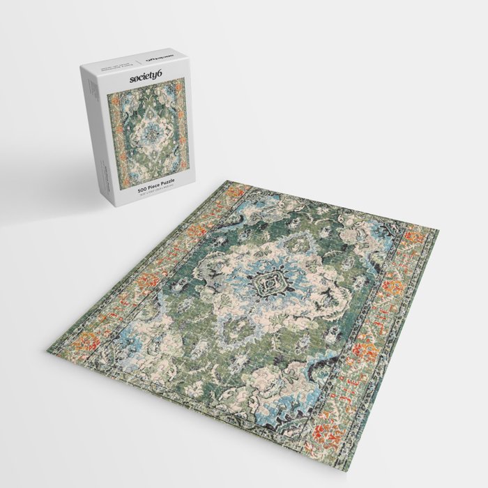 Green Persian rug Jigsaw Puzzle Gallery Image 2