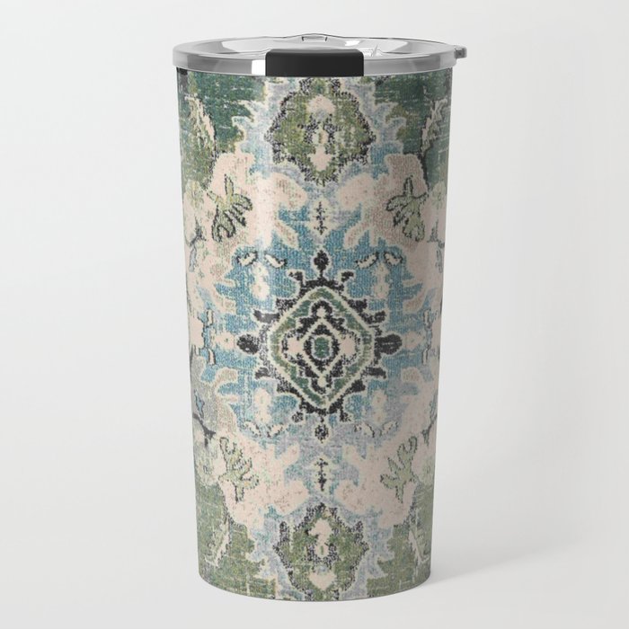 Green Persian rug Travel Mug Gallery Image 1