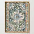 Green Persian rug Serving Tray Gallery Image 1