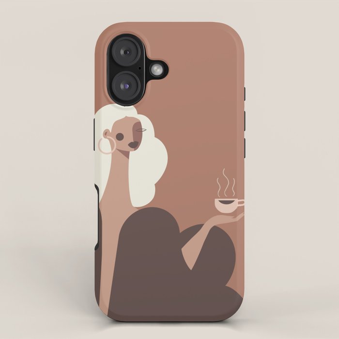 Coffee Hour Inspired by PANTONE 17 1230 Mocha Mousse iPhone Case Gallery Image 1