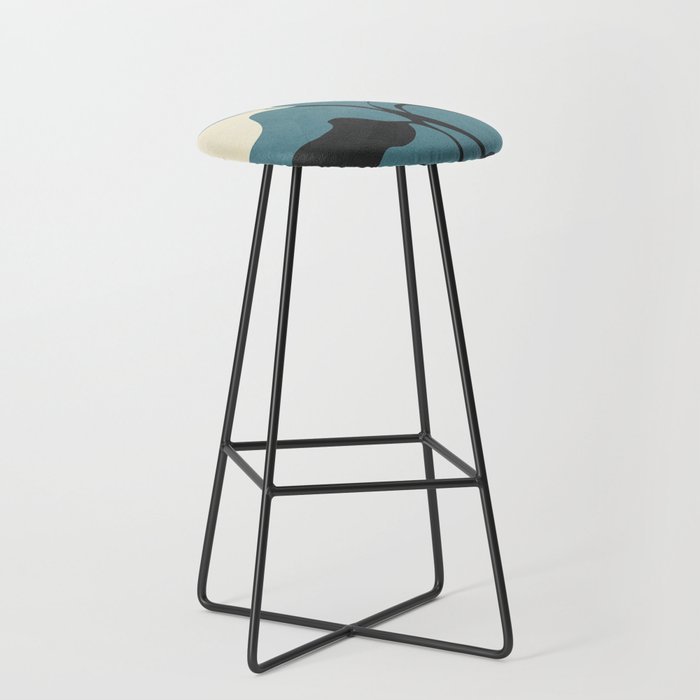 Abstract Modern Flowers 2 Stool Gallery Image 1