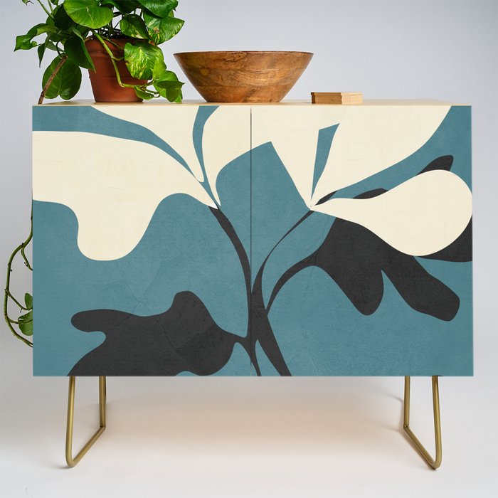 Abstract Modern Flowers 2 Credenza Gallery Image 1