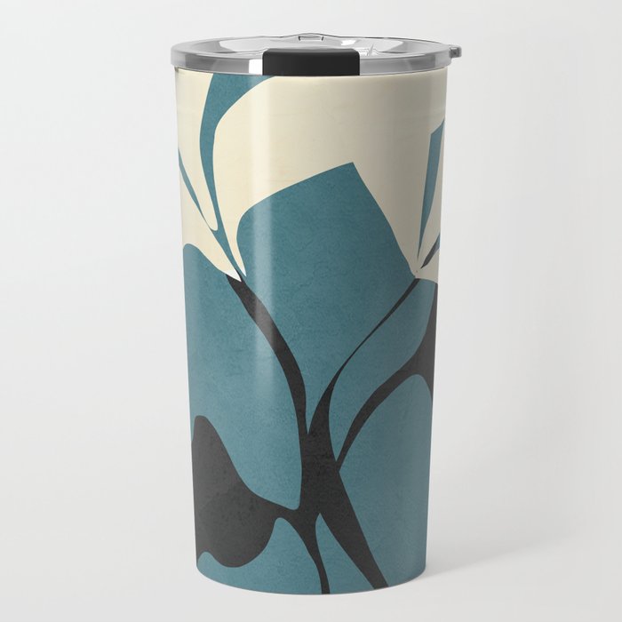 Abstract Modern Flowers 2 Travel Mug Gallery Image 1