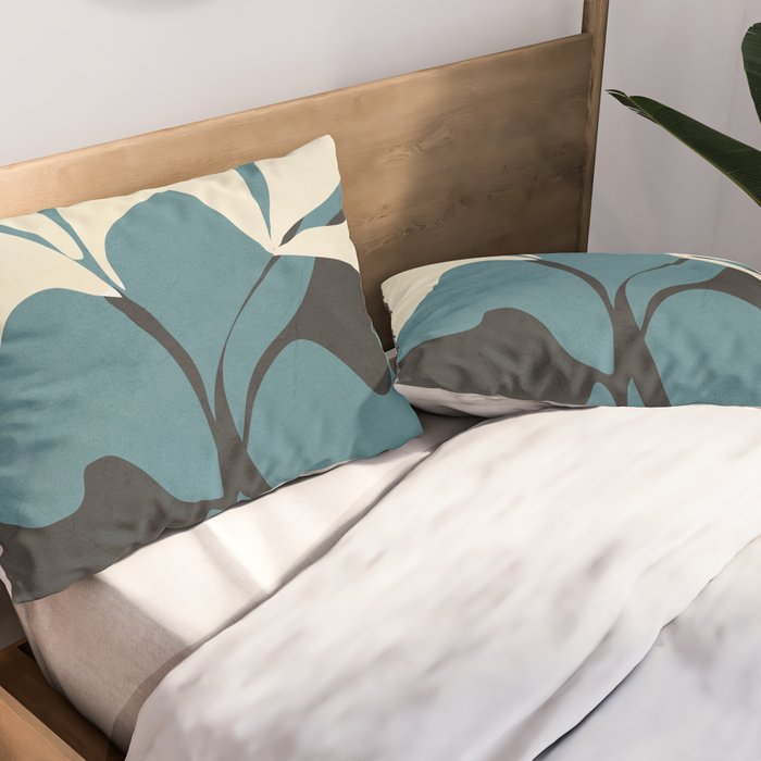 Abstract Modern Flowers 2 Pillow Sham Gallery Image 2