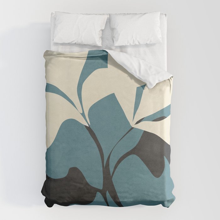 Abstract Modern Flowers 2 Duvet Cover Gallery Image 1