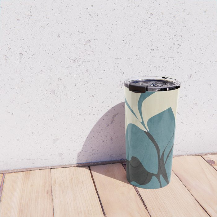 Abstract Modern Flowers 2 Travel Mug Gallery Image 4
