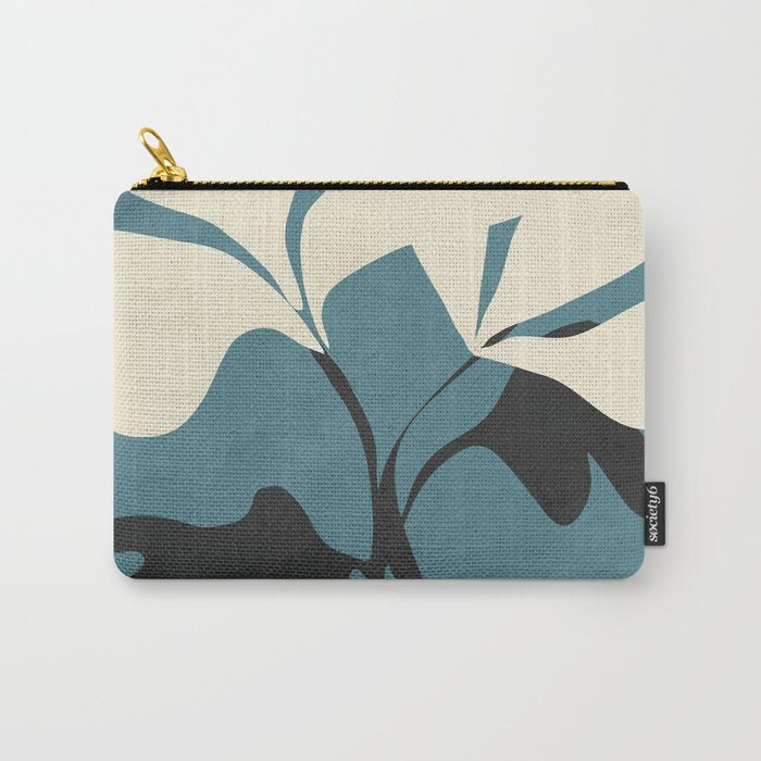 Abstract Modern Flowers 2 Carry All Pouch Gallery Image 1