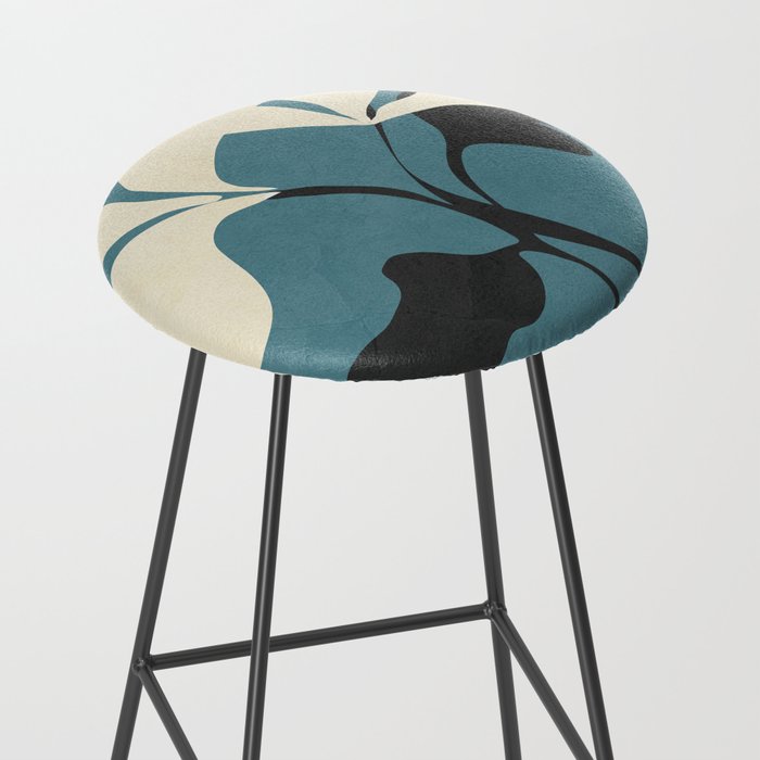 Abstract Modern Flowers 2 Stool Gallery Image 2