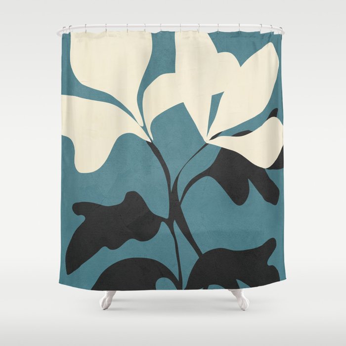 Abstract Modern Flowers 2 Shower Curtain Gallery Image 1