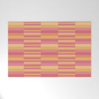 Mixed Stripes Pattern V Pink Yellow Orange Welcome Mat Gallery Image 1