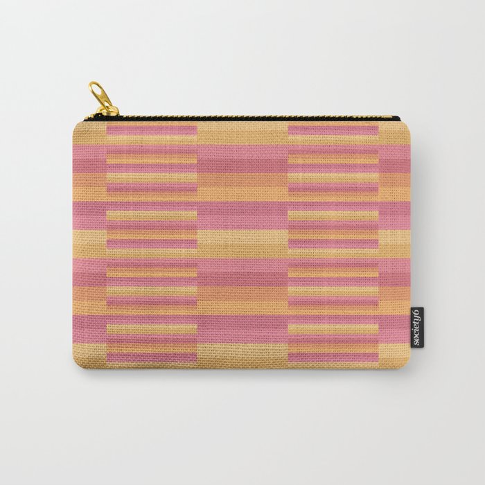 Mixed Stripes Pattern V Pink Yellow Orange Carry All Pouch Gallery Image 1