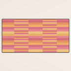 Mixed Stripes Pattern V Pink Yellow Orange Desk Mat Gallery Image 3