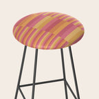 Mixed Stripes Pattern V Pink Yellow Orange Stool Gallery Image 2