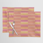 Mixed Stripes Pattern V Pink Yellow Orange Placemat Gallery Image 1