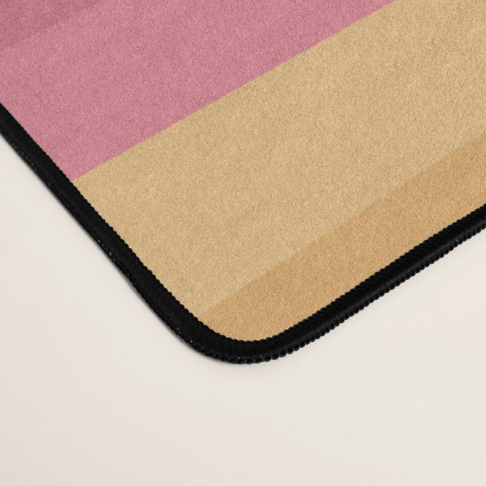 Mixed Stripes Pattern V Pink Yellow Orange Desk Mat Gallery Image 4