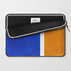 Phthalo Blue Yellow Ochre Mid Century Modern Abstract Minimalist Rothko Color Field Squares Laptop Sleeve Gallery Image 2