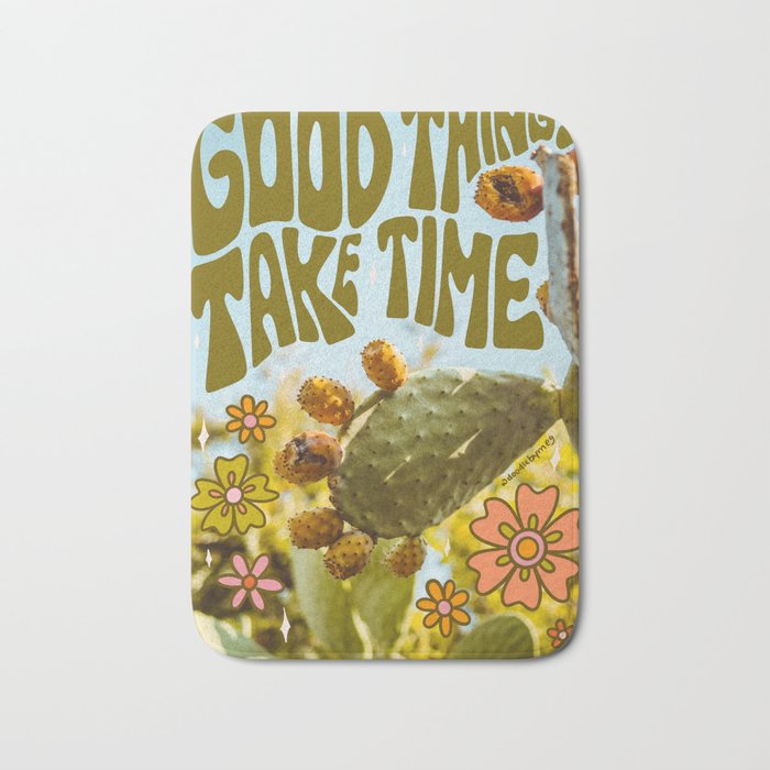 Good Things Take Time Bath Mat Gallery Image 1