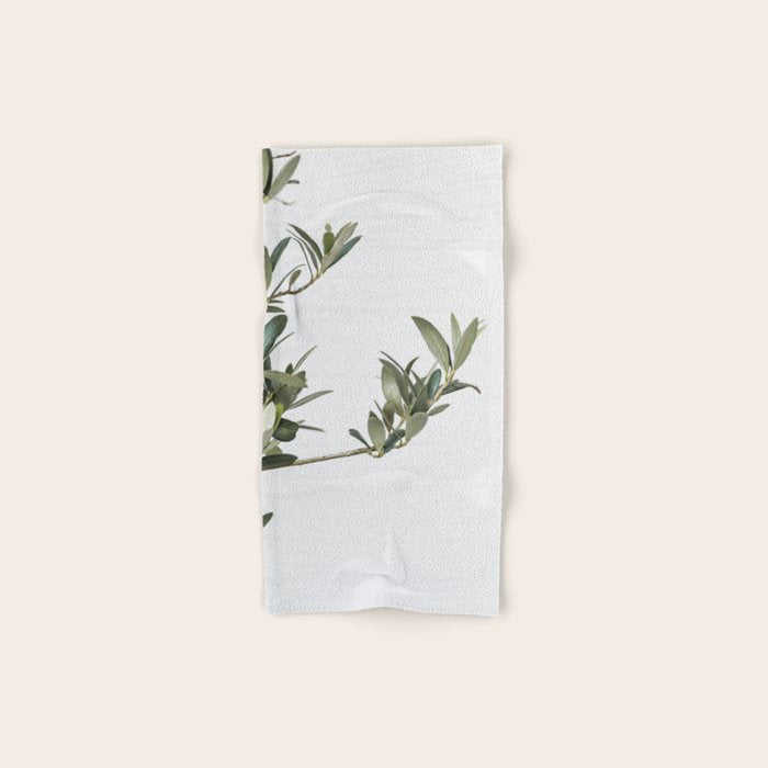Green Olive Tree Leaves Photo | Botanical Spain Art Print Tenerife Island Nature Travel Photography Bath Towel Gallery Image 1