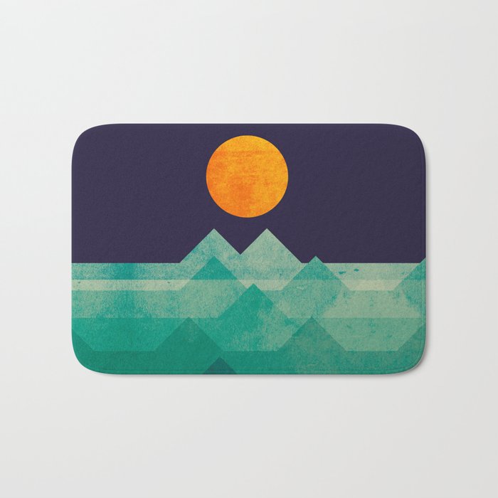 The ocean, the sea, the wave - night scene Bath Mat Gallery Image 1