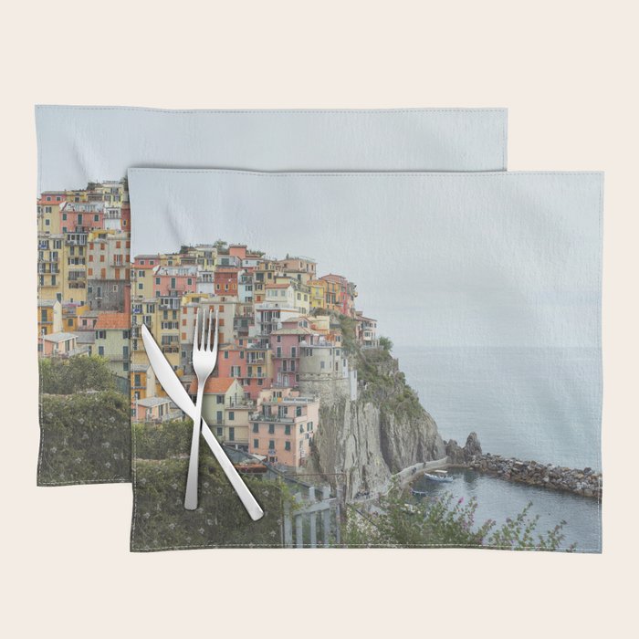 Manarola Cinque Terre Italy Travel Photography Placemat Gallery Image 1