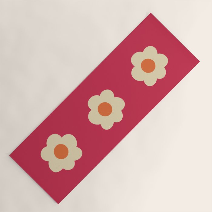 Magenta flower Yoga Mat Gallery Image 1