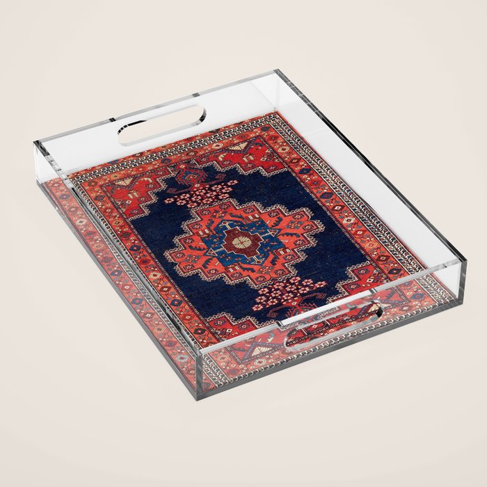 Afshar Kerman South Persian Rug Print Acrylic Tray Gallery Image 1