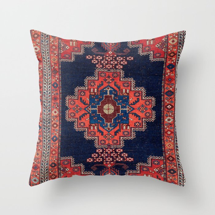 Afshar Kerman South Persian Rug Print Throw Pillow Gallery Image 6