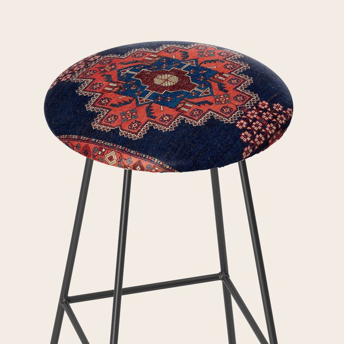 Afshar Kerman South Persian Rug Print Stool Gallery Image 2